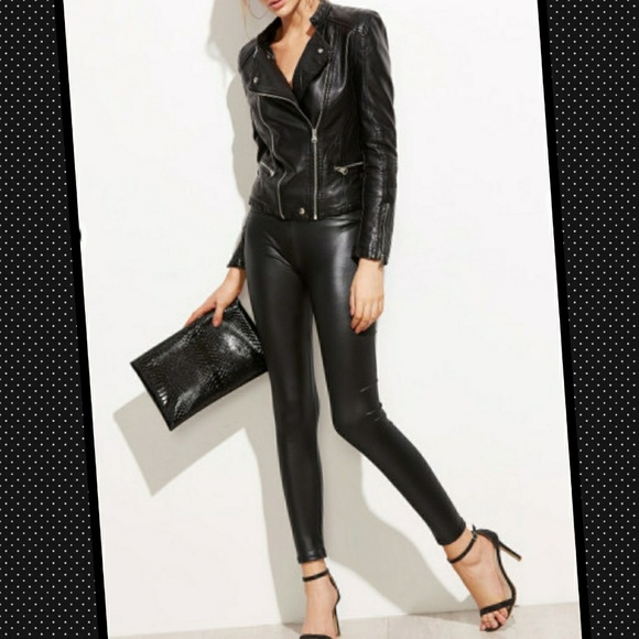 Faux Leather Leggings - Picture 6 of 6